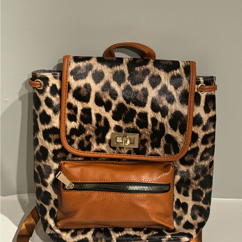 Leopard Print Backpack